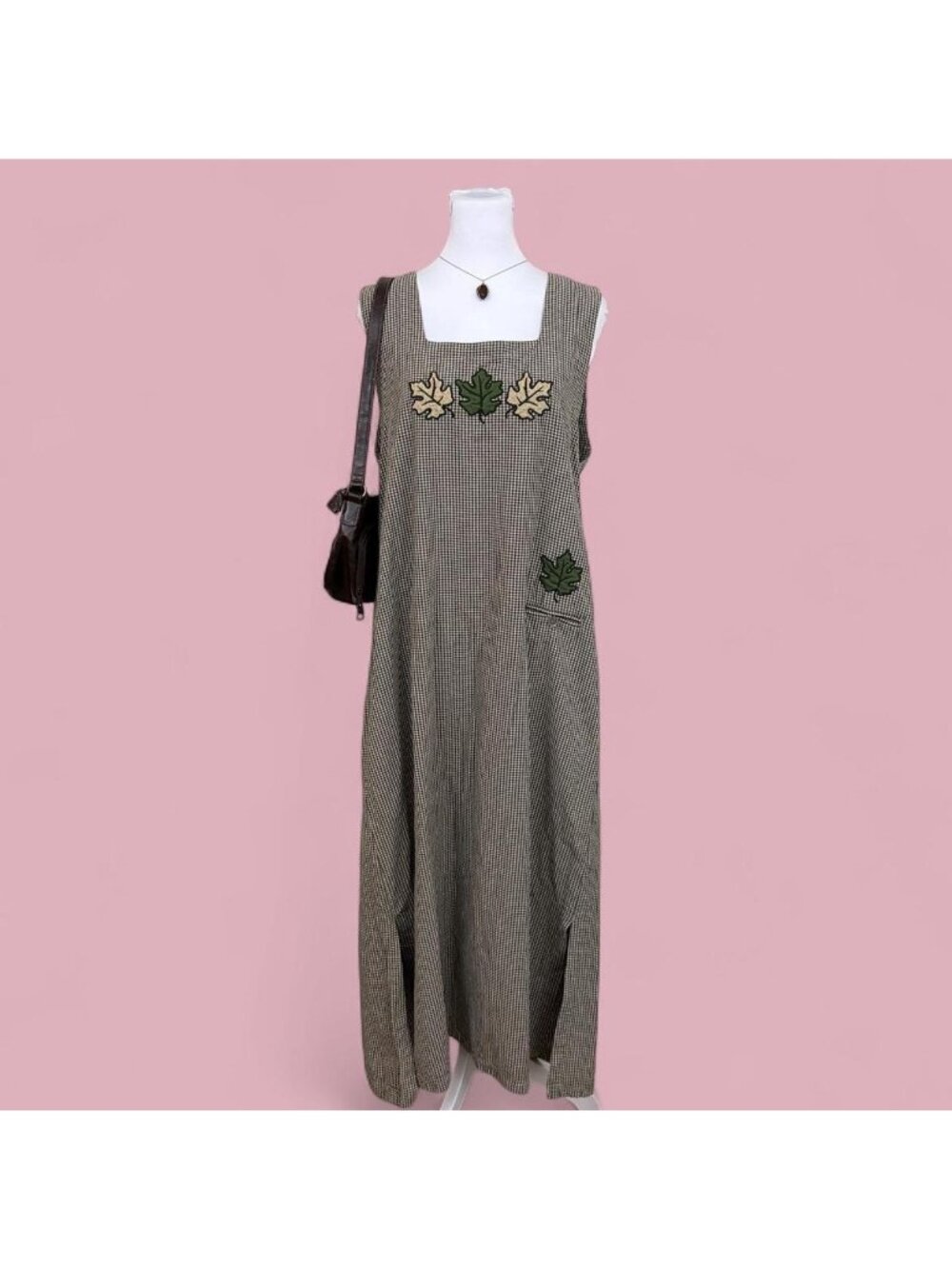90s gingham cottagecore dress